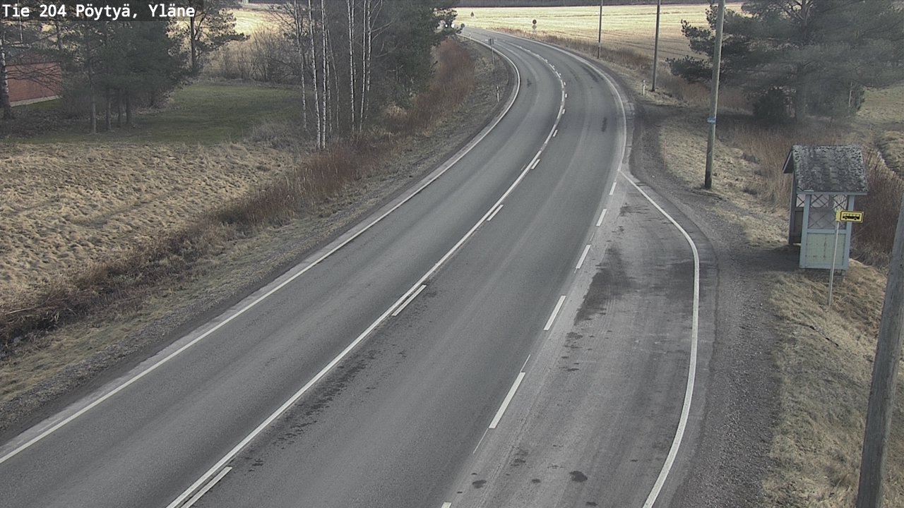 Weather Camera Image Väg 204 Pöytyä, Yläne, Pöytyä, Varsinais-Suomi