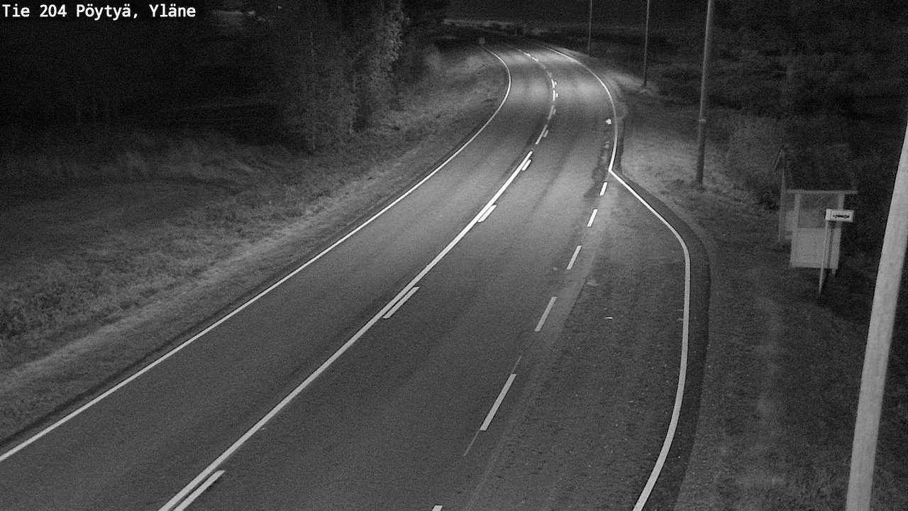 Weather Camera Image Road 204 Pöytyä, Yläne, Pöytyä, Varsinais-Suomi