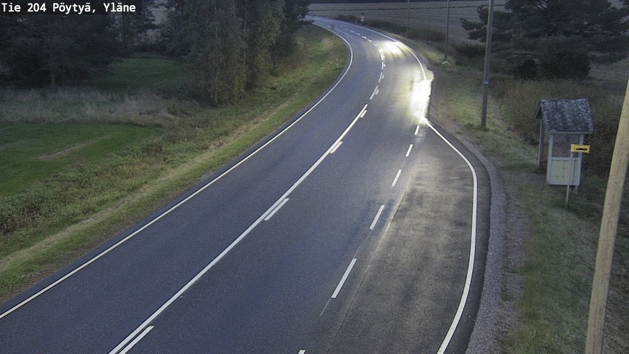 Weather Camera Image Road 204 Pöytyä, Yläne, Pöytyä, Varsinais-Suomi
