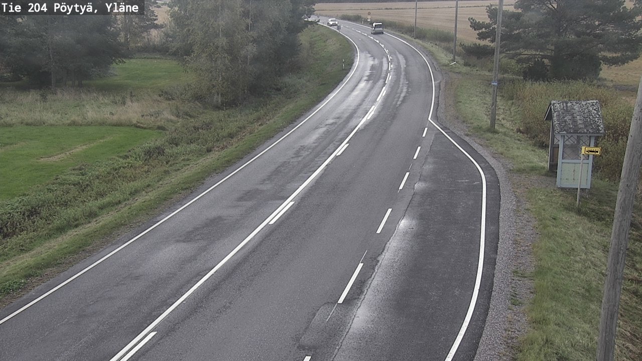 Weather Camera Image Road 204 Pöytyä, Yläne, Pöytyä, Varsinais-Suomi
