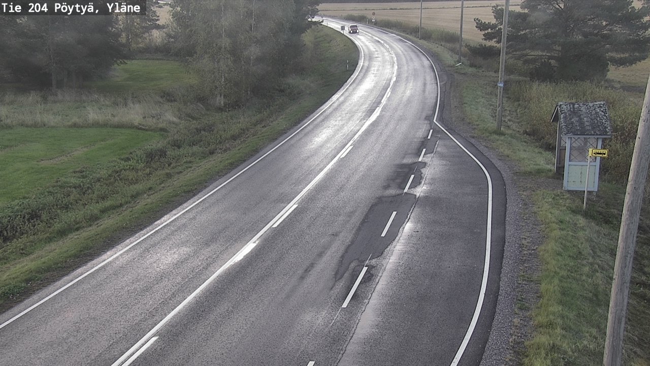 Weather Camera Image Road 204 Pöytyä, Yläne, Pöytyä, Varsinais-Suomi