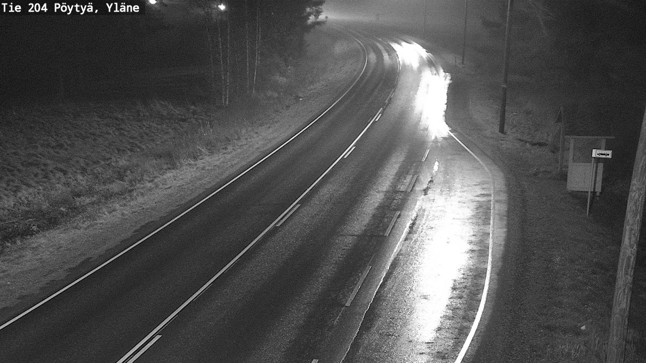 Weather Camera Image Väg 204 Pöytyä, Yläne, Pöytyä, Varsinais-Suomi