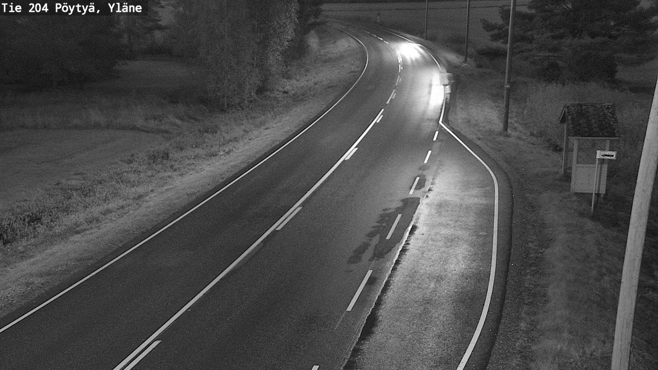 Weather Camera Image Road 204 Pöytyä, Yläne, Pöytyä, Varsinais-Suomi