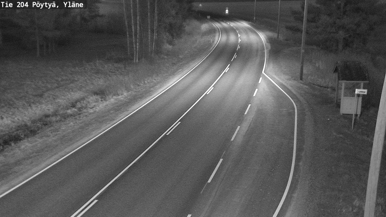Weather Camera Image Road 204 Pöytyä, Yläne, Pöytyä, Varsinais-Suomi