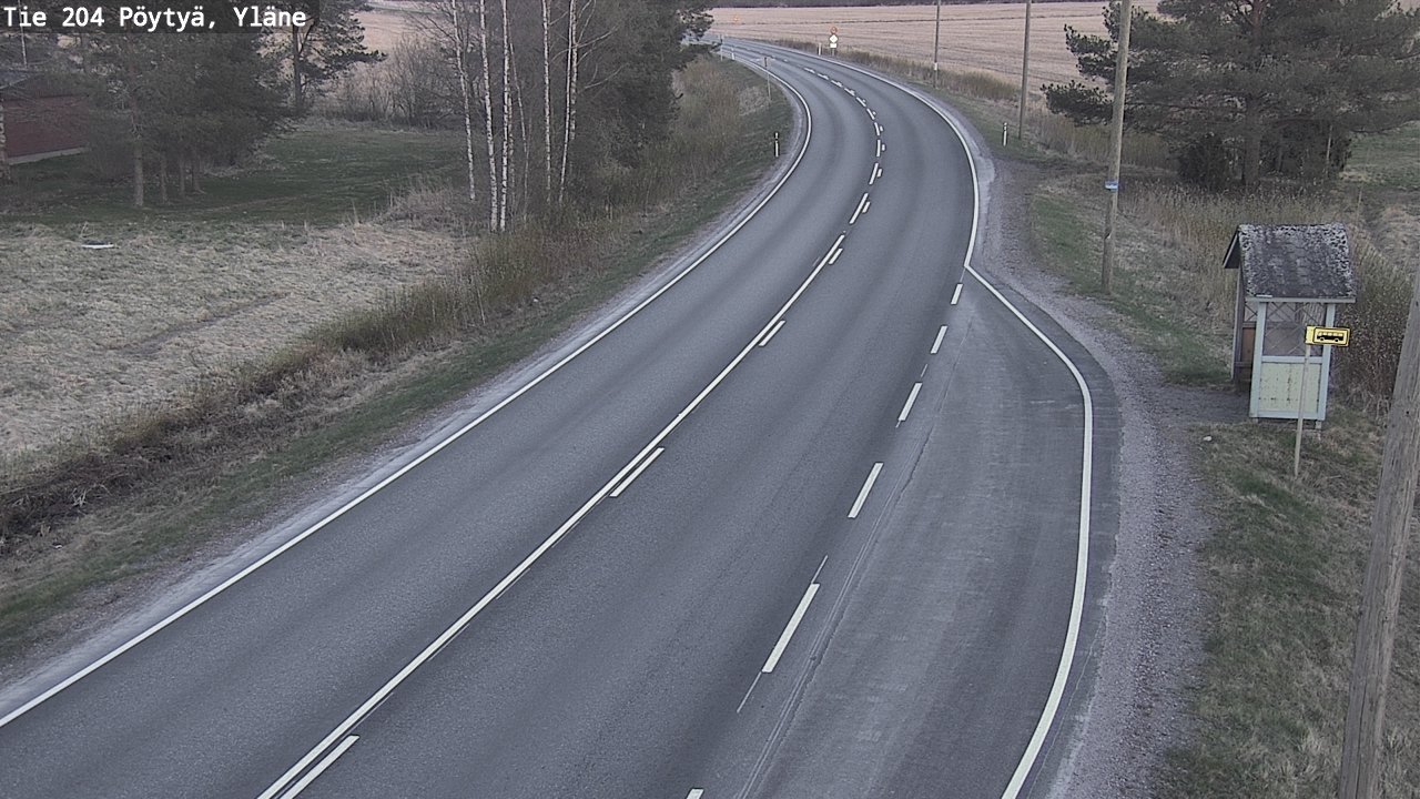 Weather Camera Image Road 204 Pöytyä, Yläne, Pöytyä, Varsinais-Suomi