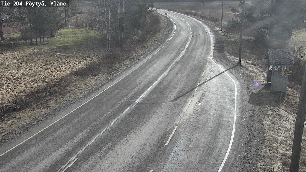 Weather Camera Image Road 204 Pöytyä, Yläne, Pöytyä, Varsinais-Suomi