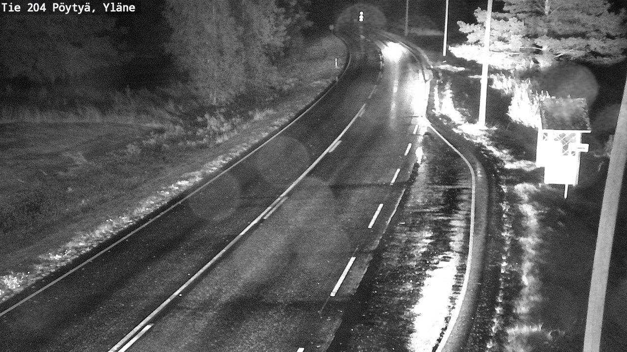 Weather Camera Image Road 204 Pöytyä, Yläne, Pöytyä, Varsinais-Suomi
