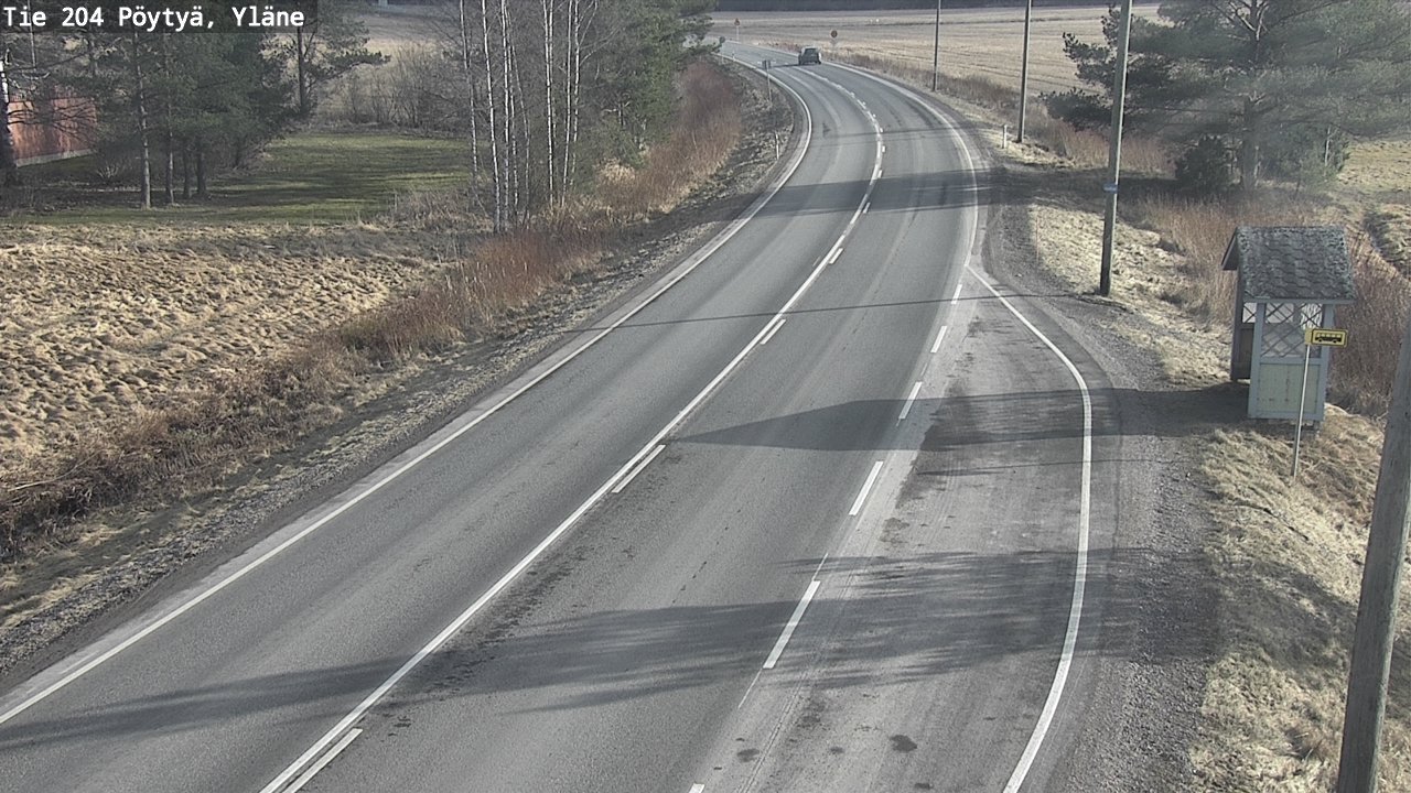 Weather Camera Image Väg 204 Pöytyä, Yläne, Pöytyä, Varsinais-Suomi