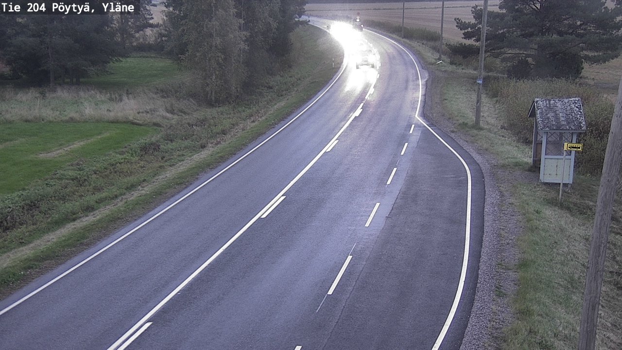 Weather Camera Image Road 204 Pöytyä, Yläne, Pöytyä, Varsinais-Suomi