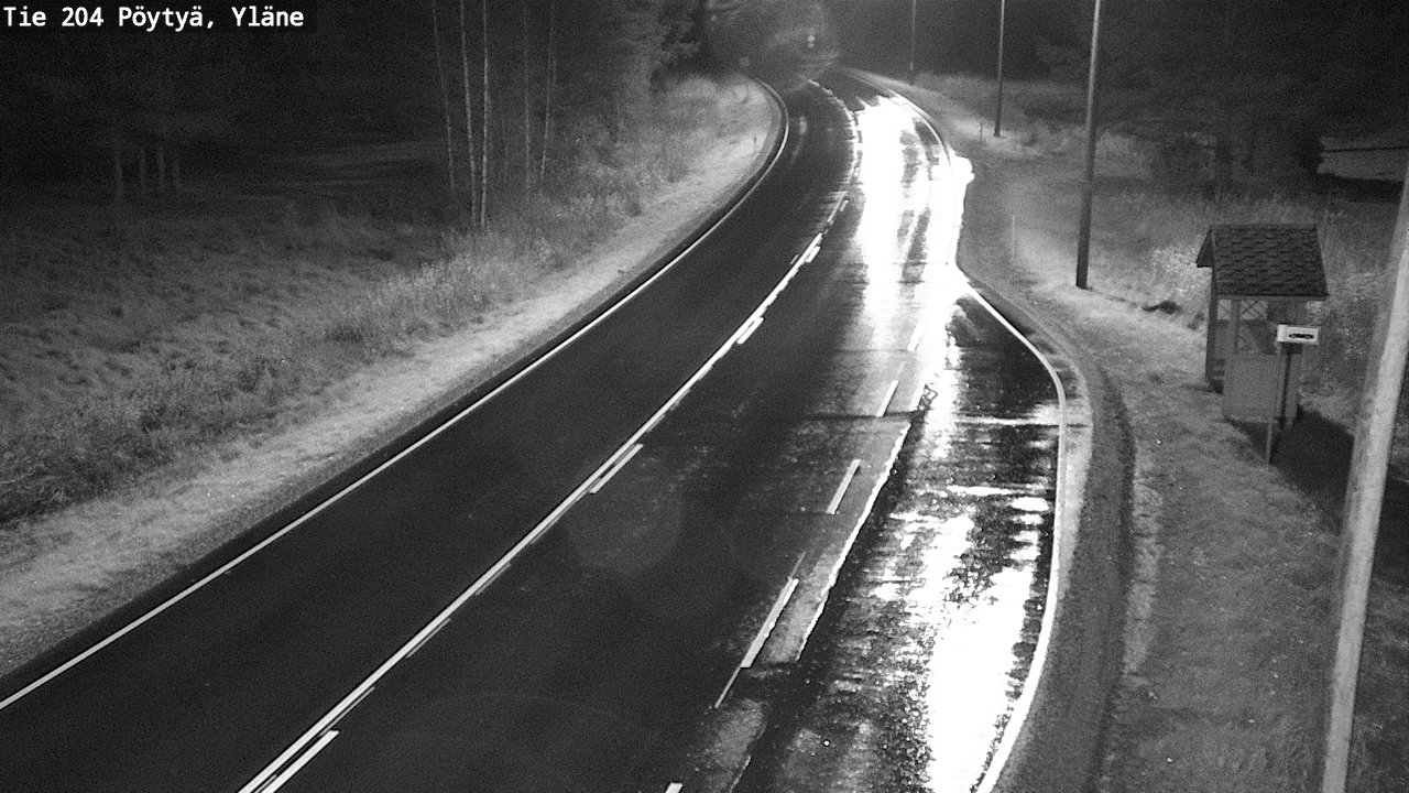 Weather Camera Image Väg 204 Pöytyä, Yläne, Pöytyä, Varsinais-Suomi
