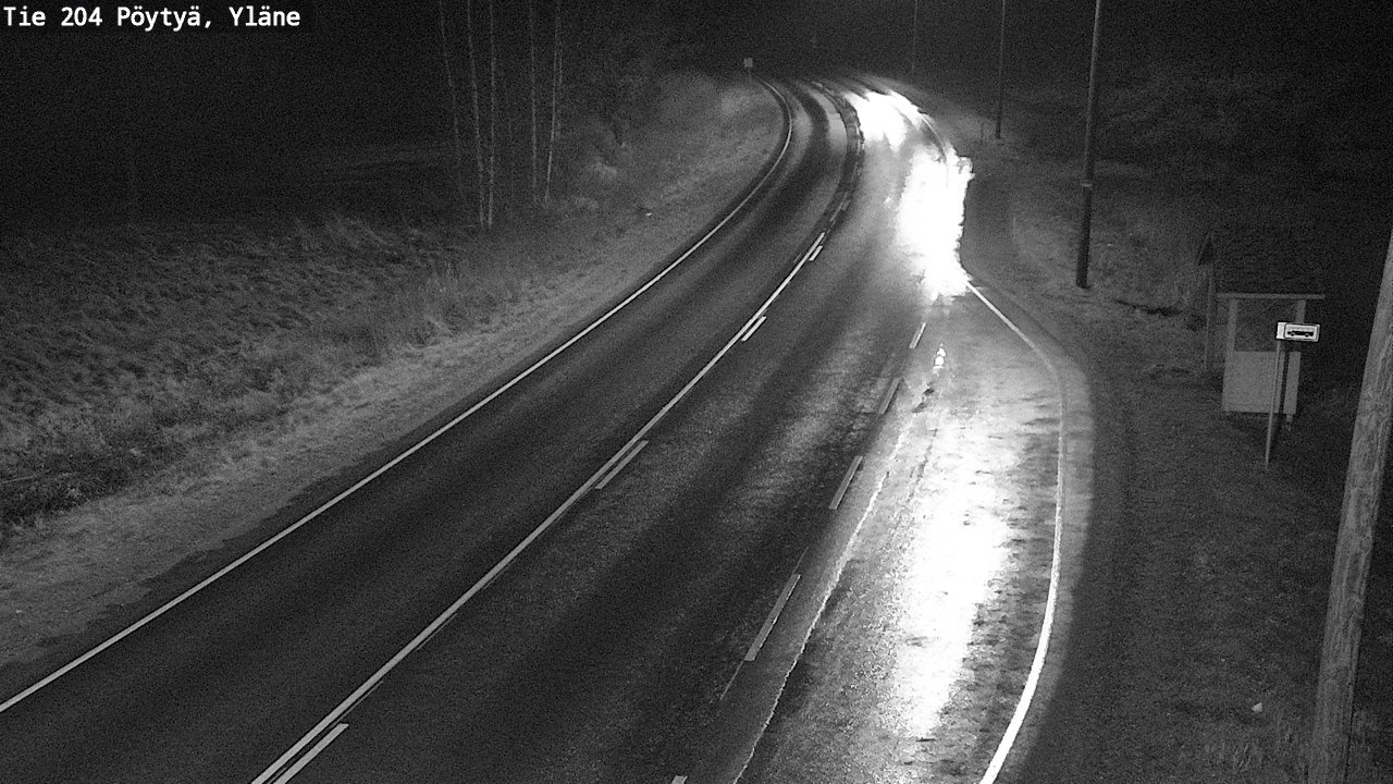 Weather Camera Image Väg 204 Pöytyä, Yläne, Pöytyä, Varsinais-Suomi