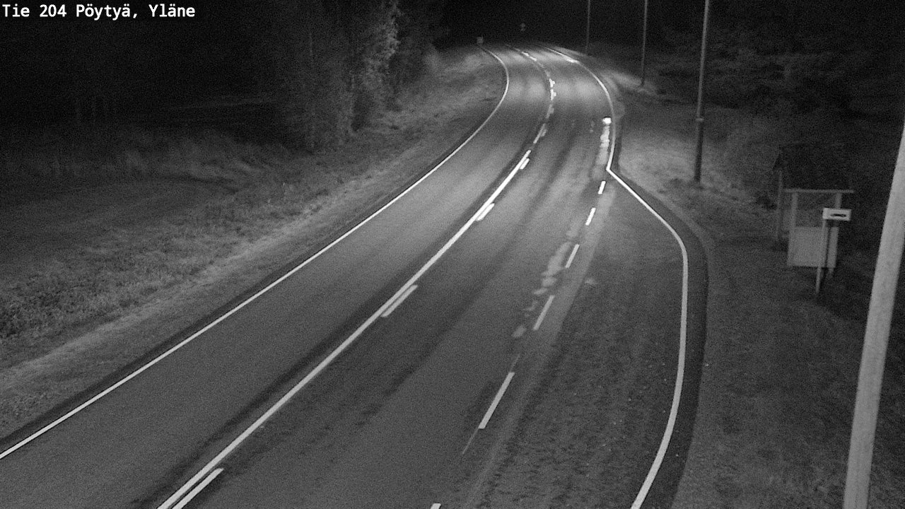 Weather Camera Image Road 204 Pöytyä, Yläne, Pöytyä, Varsinais-Suomi