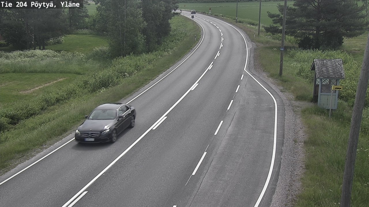 Weather Camera Image Road 204 Pöytyä, Yläne, Pöytyä, Varsinais-Suomi