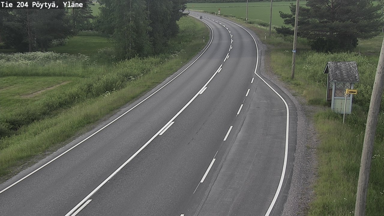 Kelikamerat Kuva Tie 204 Pöytyä, Yläne, Pöytyä, Varsinais-Suomi