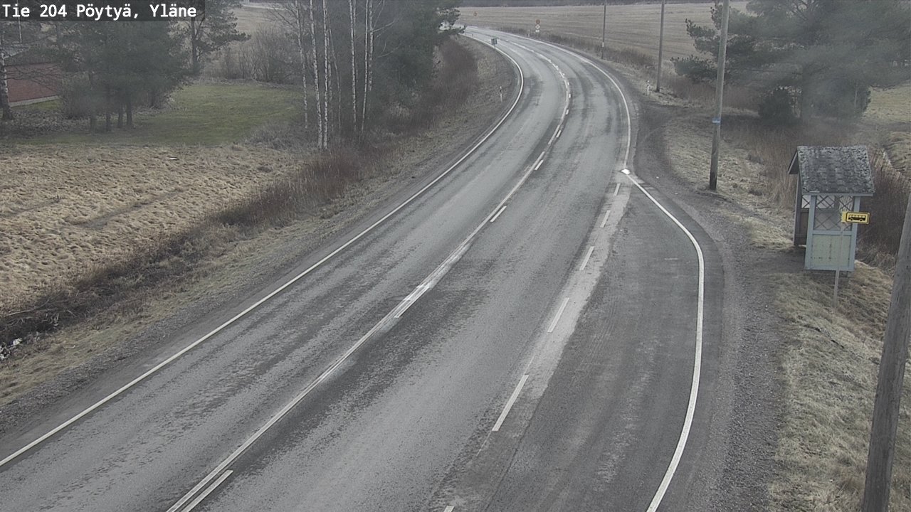 Weather Camera Image Road 204 Pöytyä, Yläne, Pöytyä, Varsinais-Suomi