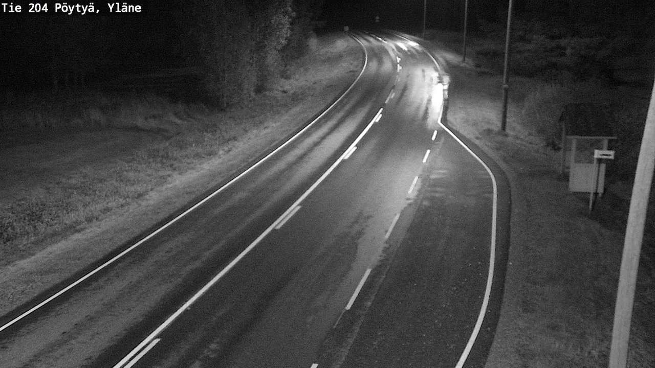 Weather Camera Image Road 204 Pöytyä, Yläne, Pöytyä, Varsinais-Suomi