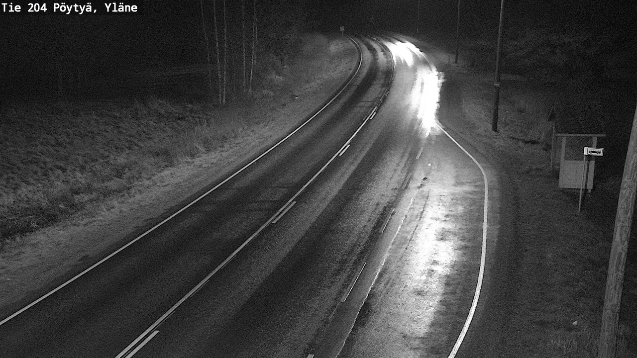 Weather Camera Image Väg 204 Pöytyä, Yläne, Pöytyä, Varsinais-Suomi