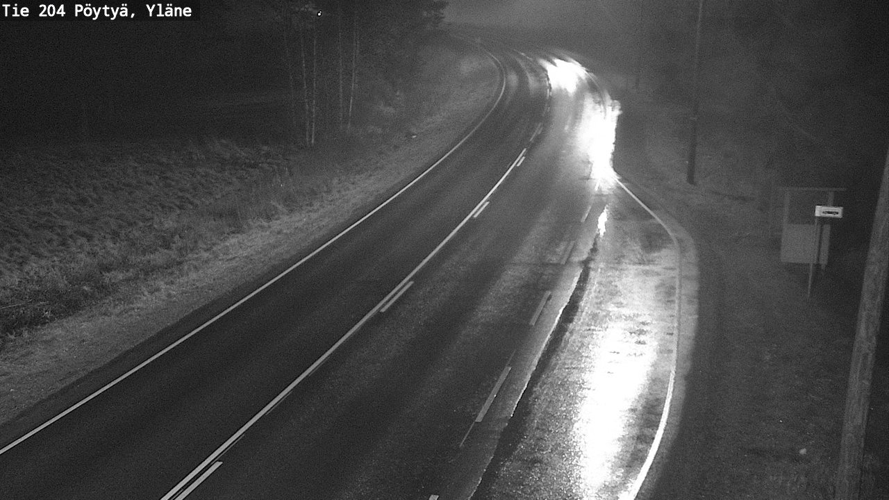 Weather Camera Image Väg 204 Pöytyä, Yläne, Pöytyä, Varsinais-Suomi