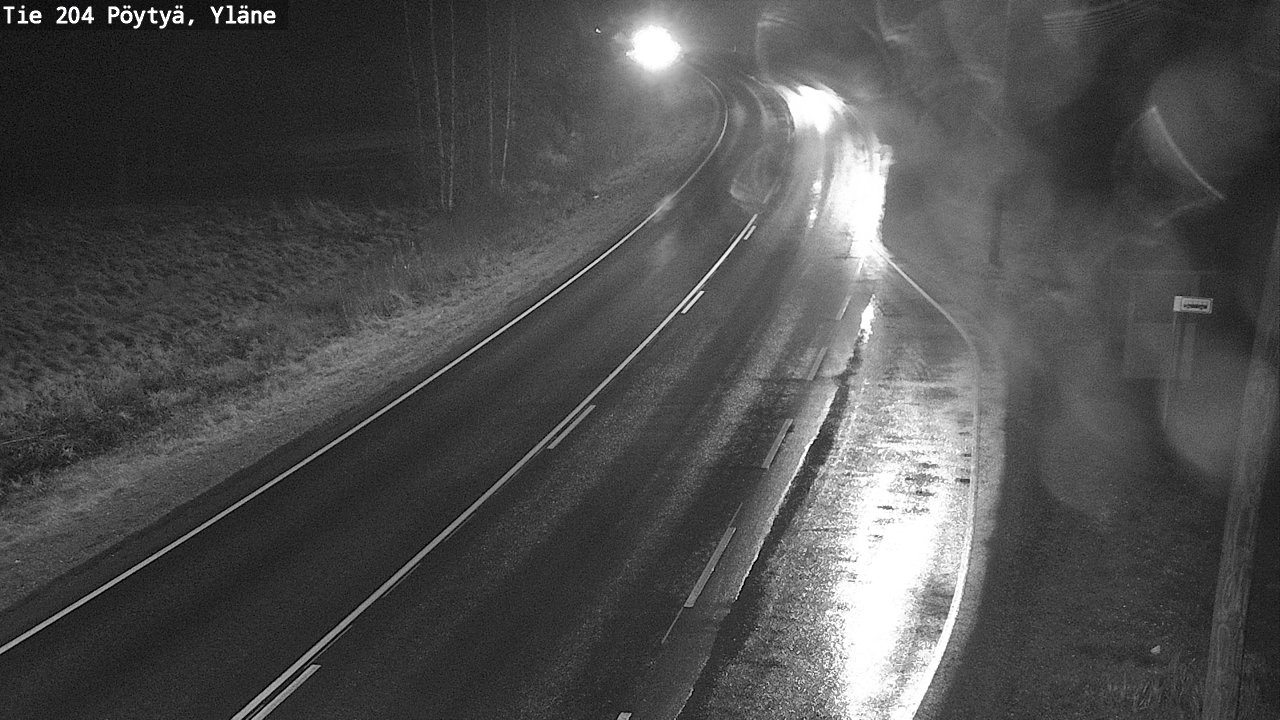 Weather Camera Image Väg 204 Pöytyä, Yläne, Pöytyä, Varsinais-Suomi