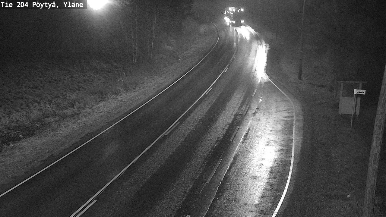 Weather Camera Image Väg 204 Pöytyä, Yläne, Pöytyä, Varsinais-Suomi