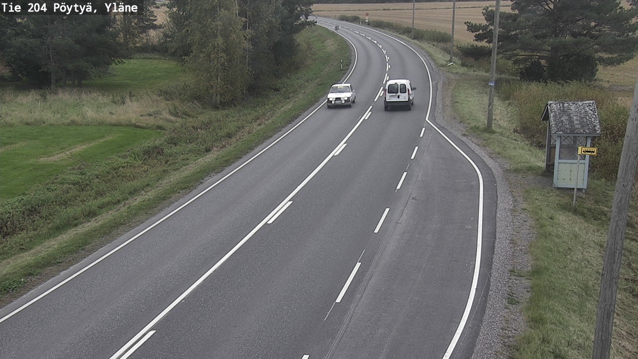 Weather Camera Image Road 204 Pöytyä, Yläne, Pöytyä, Varsinais-Suomi