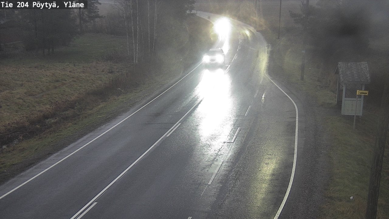 Weather Camera Image Road 204 Pöytyä, Yläne, Pöytyä, Varsinais-Suomi