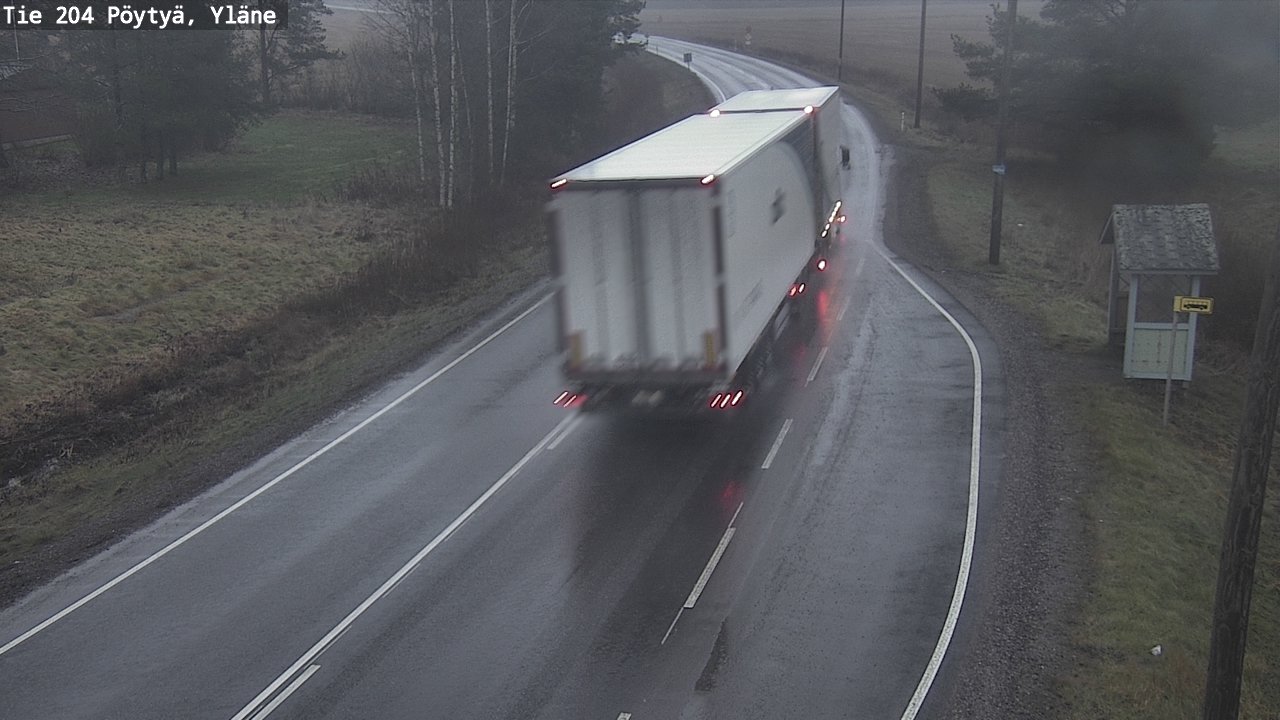 Weather Camera Image Road 204 Pöytyä, Yläne, Pöytyä, Varsinais-Suomi