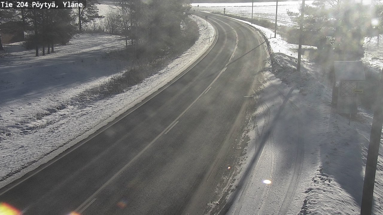 Weather Camera Image Road 204 Pöytyä, Yläne, Pöytyä, Varsinais-Suomi