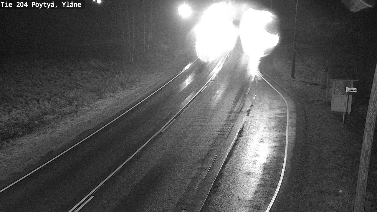 Weather Camera Image Väg 204 Pöytyä, Yläne, Pöytyä, Varsinais-Suomi