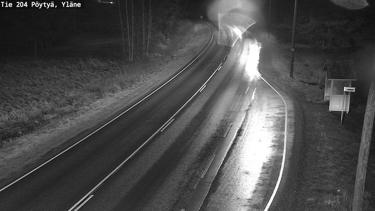 Weather Camera Image Väg 204 Pöytyä, Yläne, Pöytyä, Varsinais-Suomi