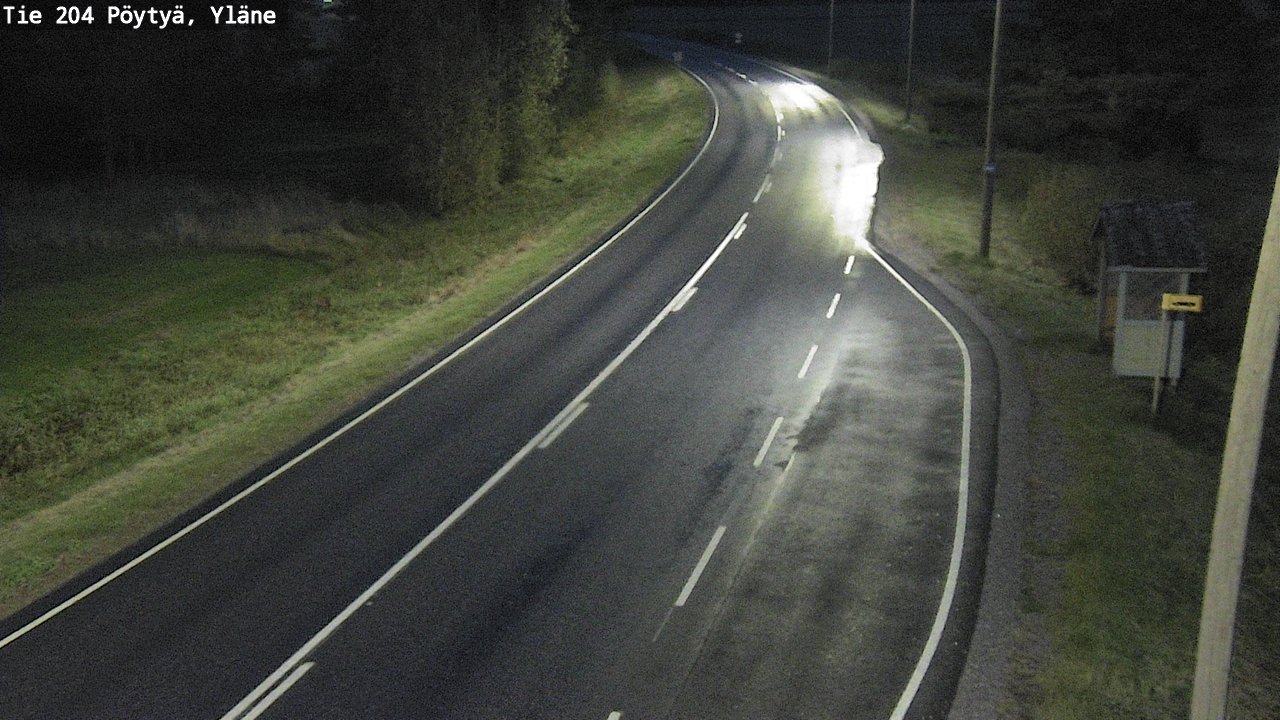 Weather Camera Image Road 204 Pöytyä, Yläne, Pöytyä, Varsinais-Suomi
