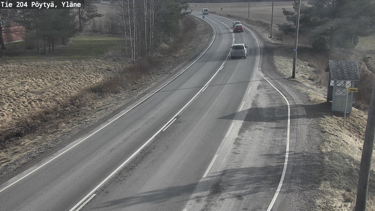 Weather Camera Image Väg 204 Pöytyä, Yläne, Pöytyä, Varsinais-Suomi