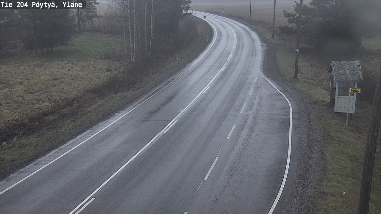 Weather Camera Image Road 204 Pöytyä, Yläne, Pöytyä, Varsinais-Suomi