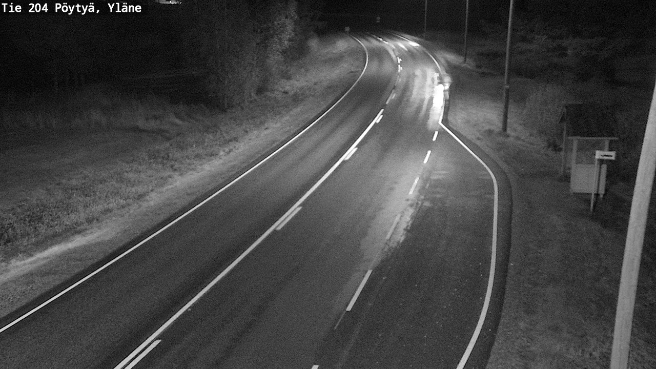 Weather Camera Image Road 204 Pöytyä, Yläne, Pöytyä, Varsinais-Suomi