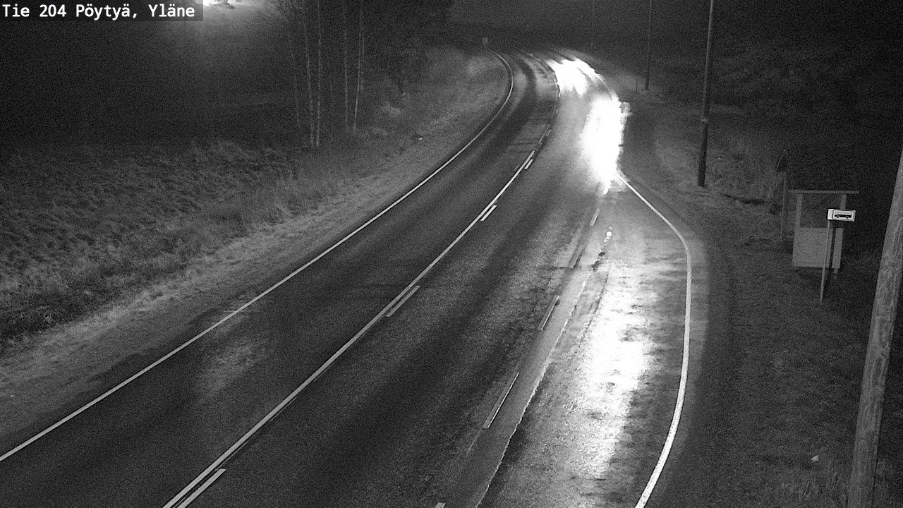 Weather Camera Image Väg 204 Pöytyä, Yläne, Pöytyä, Varsinais-Suomi