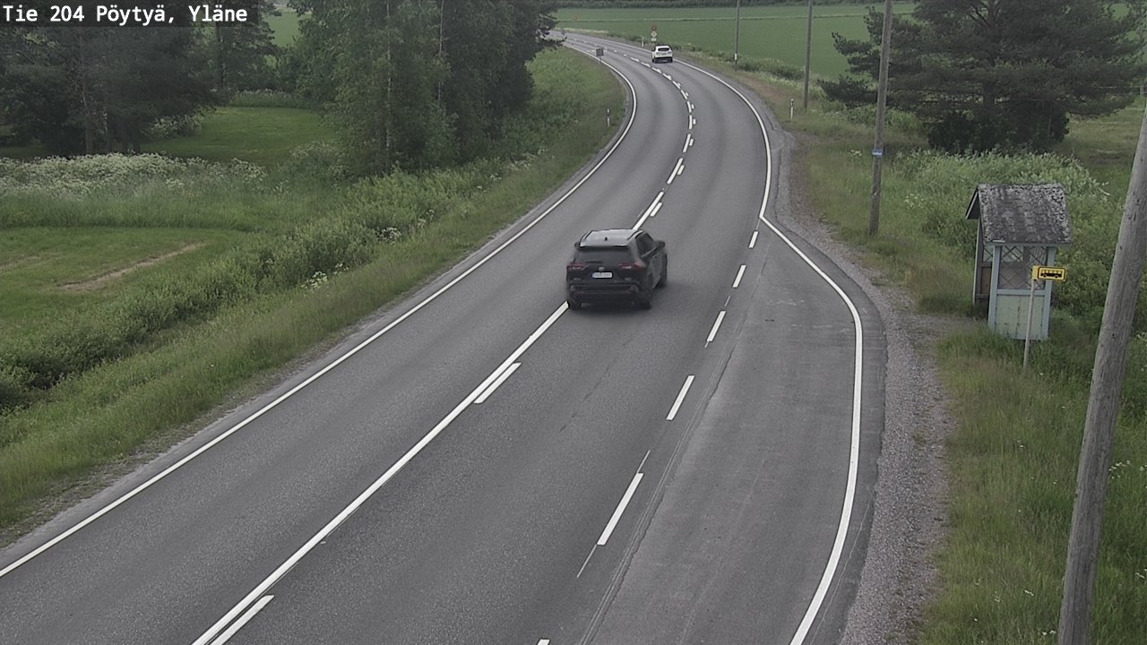 Weather Camera Image Road 204 Pöytyä, Yläne, Pöytyä, Varsinais-Suomi