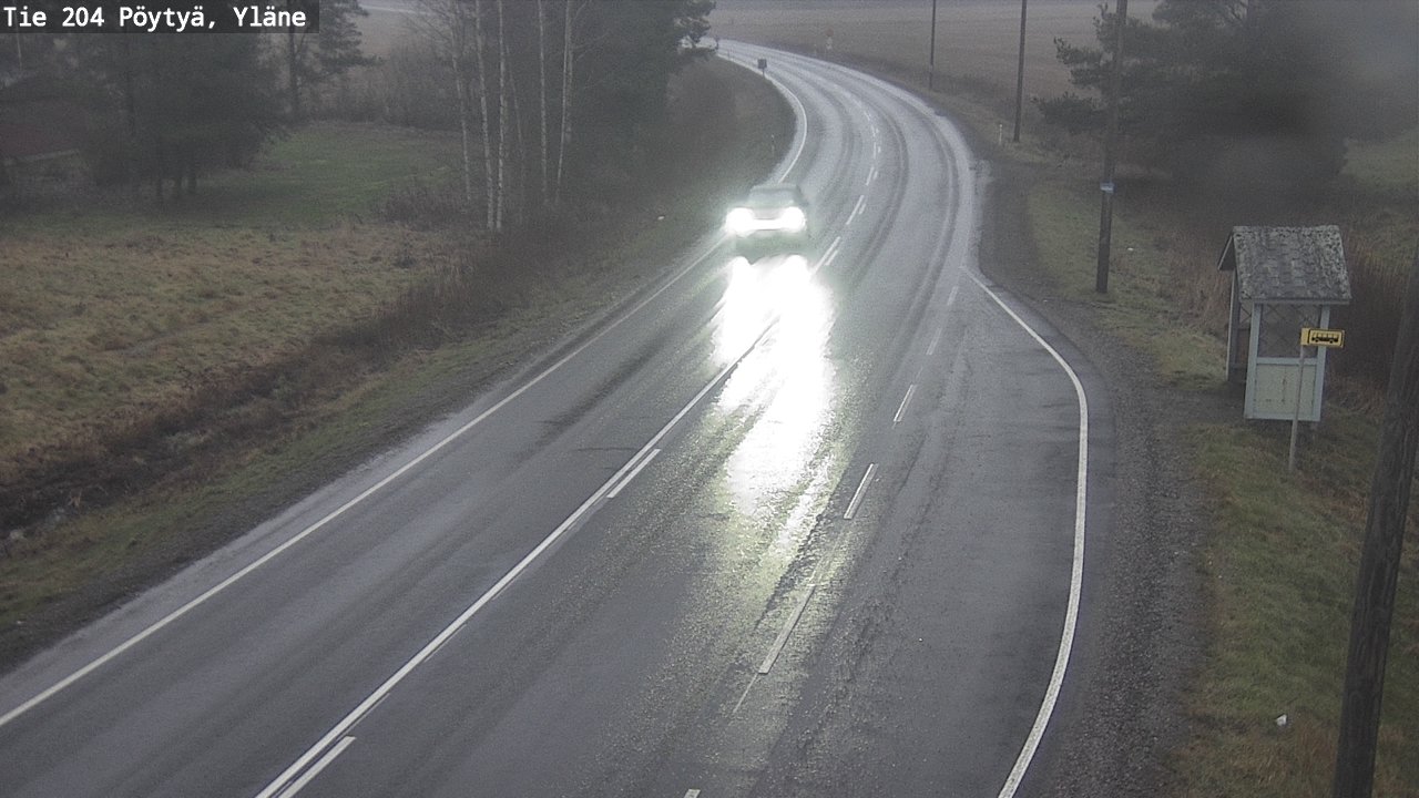 Weather Camera Image Road 204 Pöytyä, Yläne, Pöytyä, Varsinais-Suomi