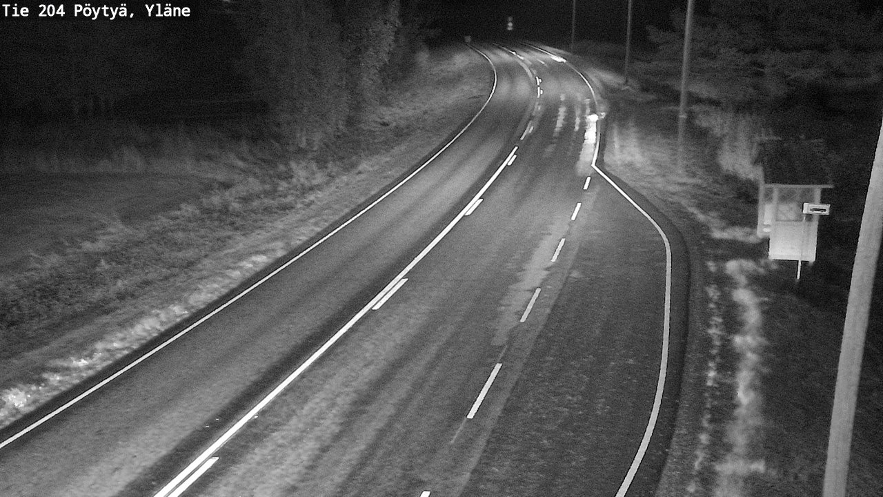 Weather Camera Image Road 204 Pöytyä, Yläne, Pöytyä, Varsinais-Suomi