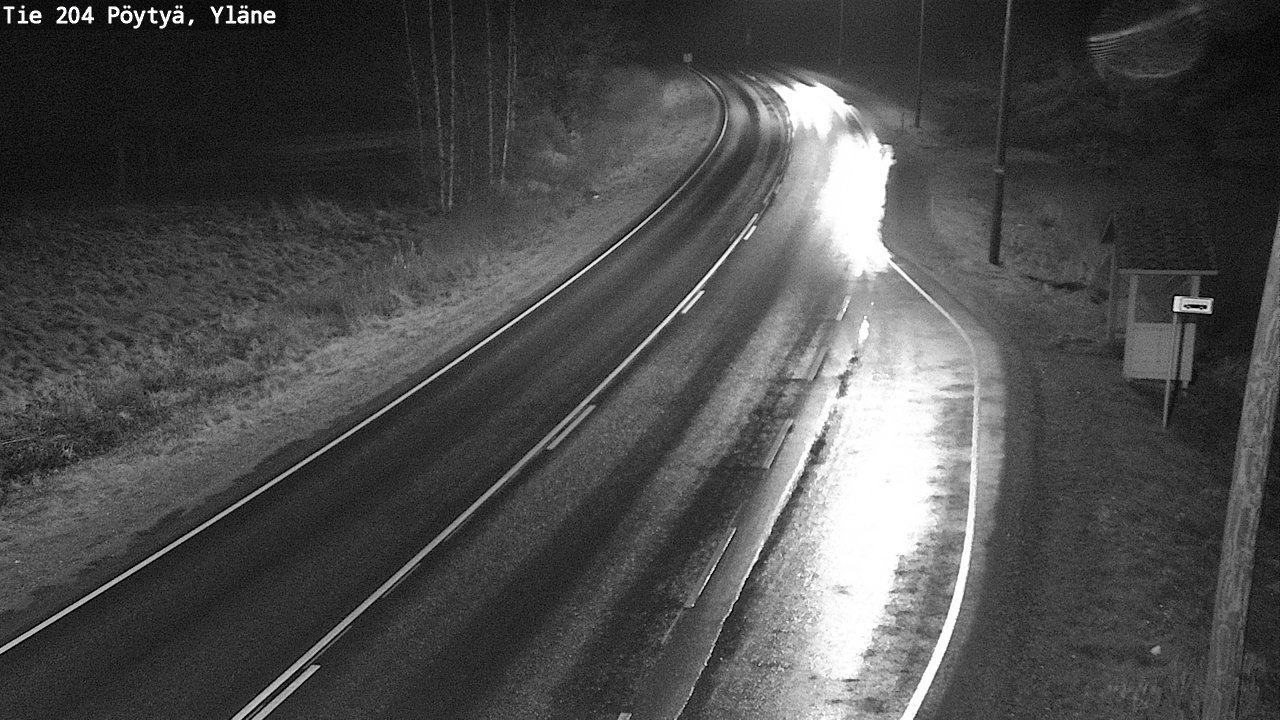 Weather Camera Image Väg 204 Pöytyä, Yläne, Pöytyä, Varsinais-Suomi