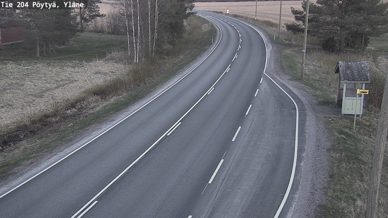 Weather Camera Image Road 204 Pöytyä, Yläne, Pöytyä, Varsinais-Suomi