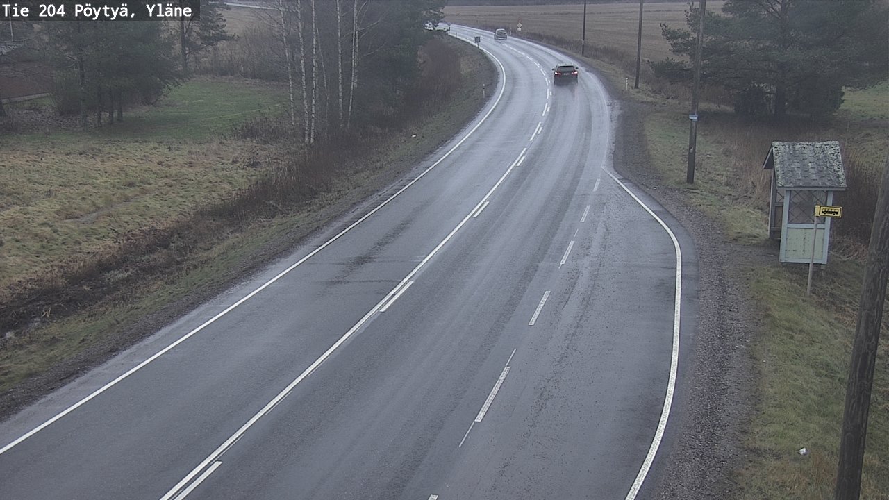 Weather Camera Image Road 204 Pöytyä, Yläne, Pöytyä, Varsinais-Suomi