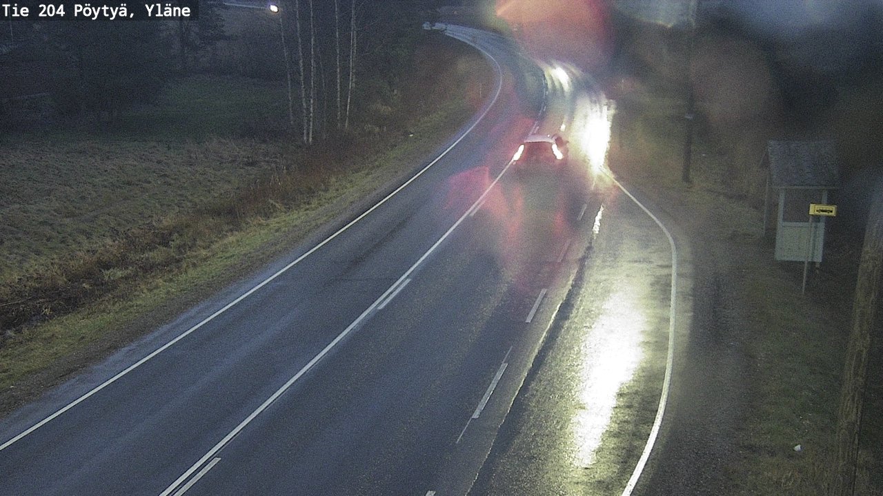 Weather Camera Image Väg 204 Pöytyä, Yläne, Pöytyä, Varsinais-Suomi