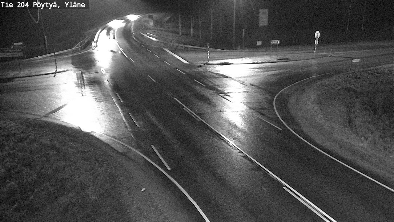 Weather Camera Image Väg 204 Pöytyä, Yläne, Pöytyä, Varsinais-Suomi