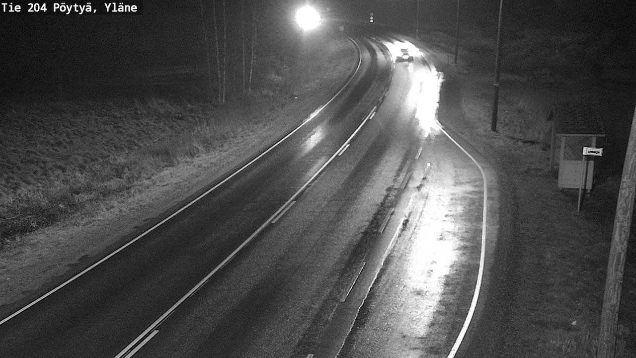 Weather Camera Image Väg 204 Pöytyä, Yläne, Pöytyä, Varsinais-Suomi