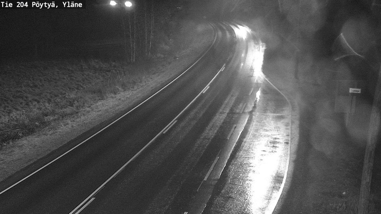 Weather Camera Image Väg 204 Pöytyä, Yläne, Pöytyä, Varsinais-Suomi