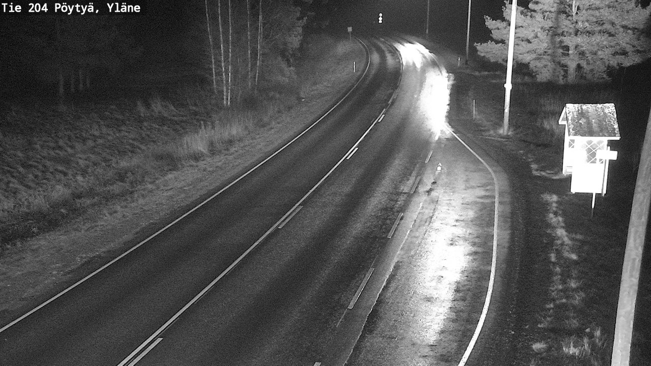 Weather Camera Image Väg 204 Pöytyä, Yläne, Pöytyä, Varsinais-Suomi
