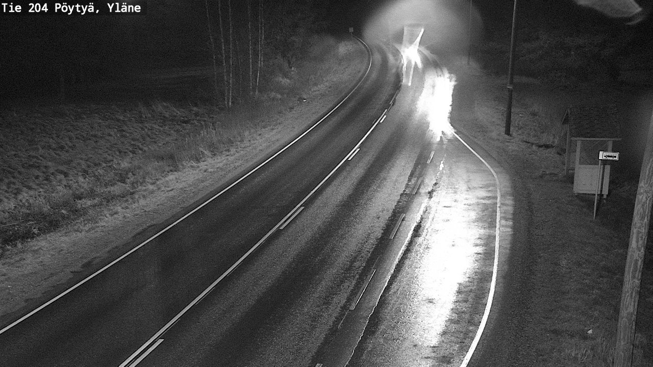Weather Camera Image Väg 204 Pöytyä, Yläne, Pöytyä, Varsinais-Suomi