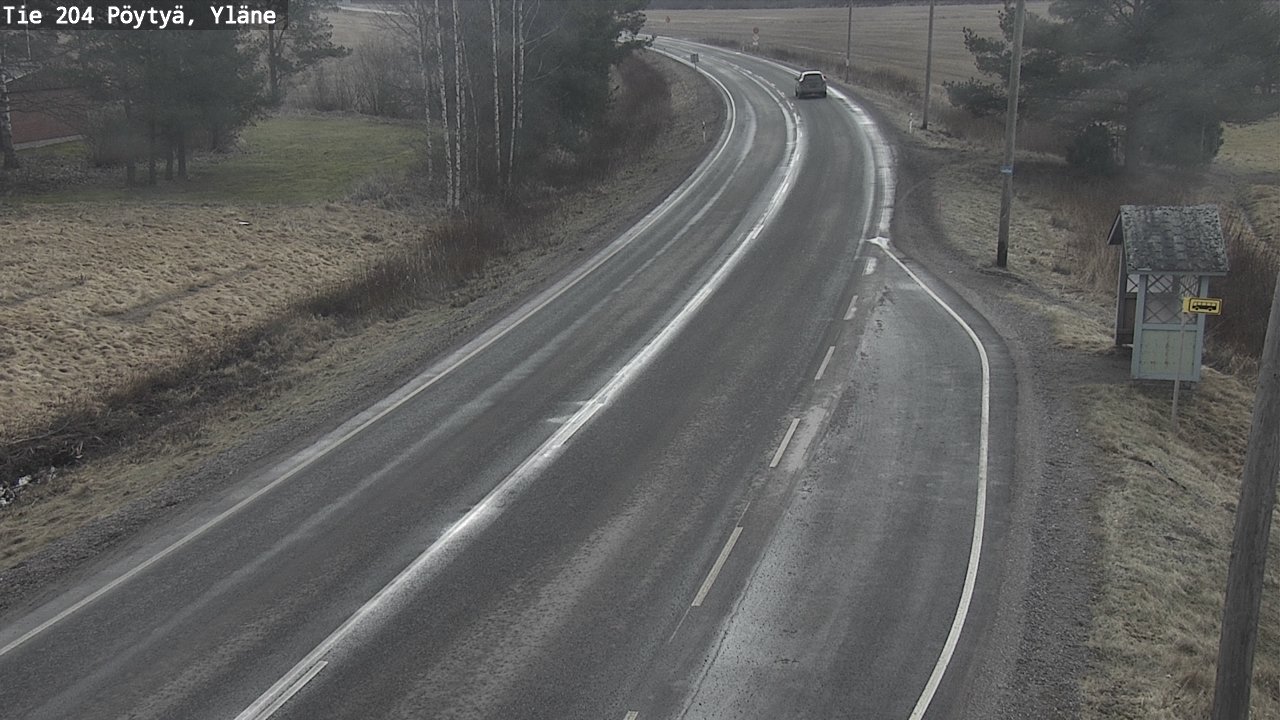 Weather Camera Image Road 204 Pöytyä, Yläne, Pöytyä, Varsinais-Suomi