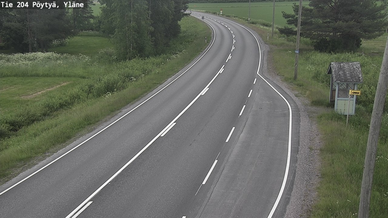Weather Camera Image Road 204 Pöytyä, Yläne, Pöytyä, Varsinais-Suomi