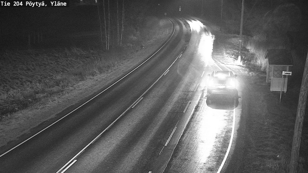 Weather Camera Image Väg 204 Pöytyä, Yläne, Pöytyä, Varsinais-Suomi
